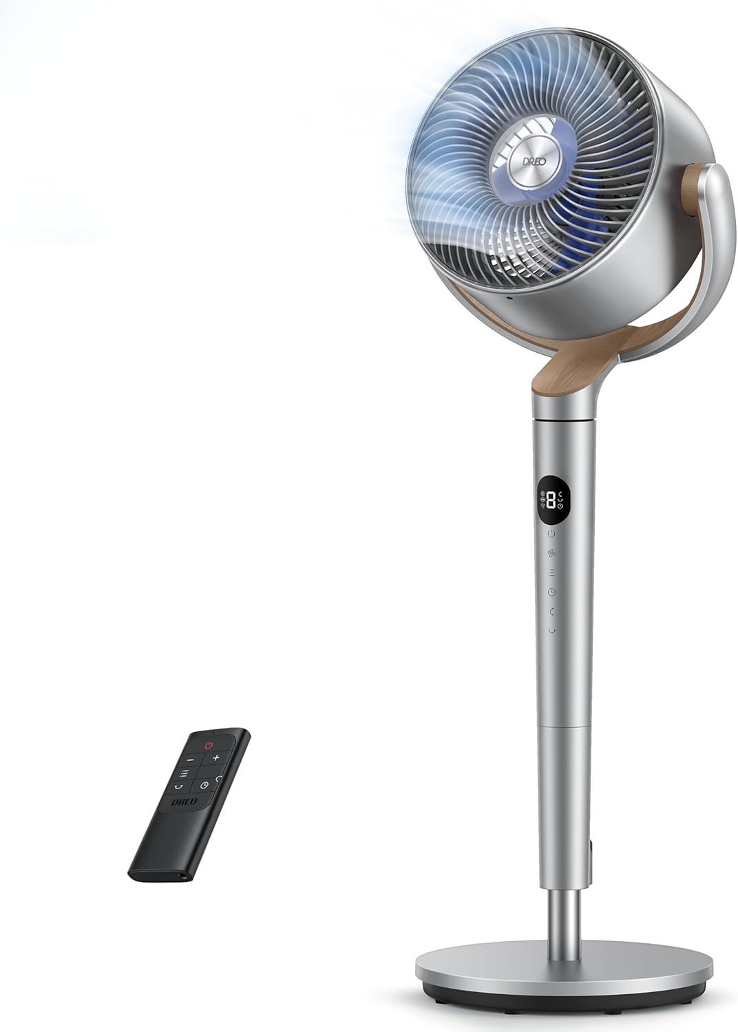 DREO Fan for Bedroom, 120+120 Omni-directional Oscillating Fan,