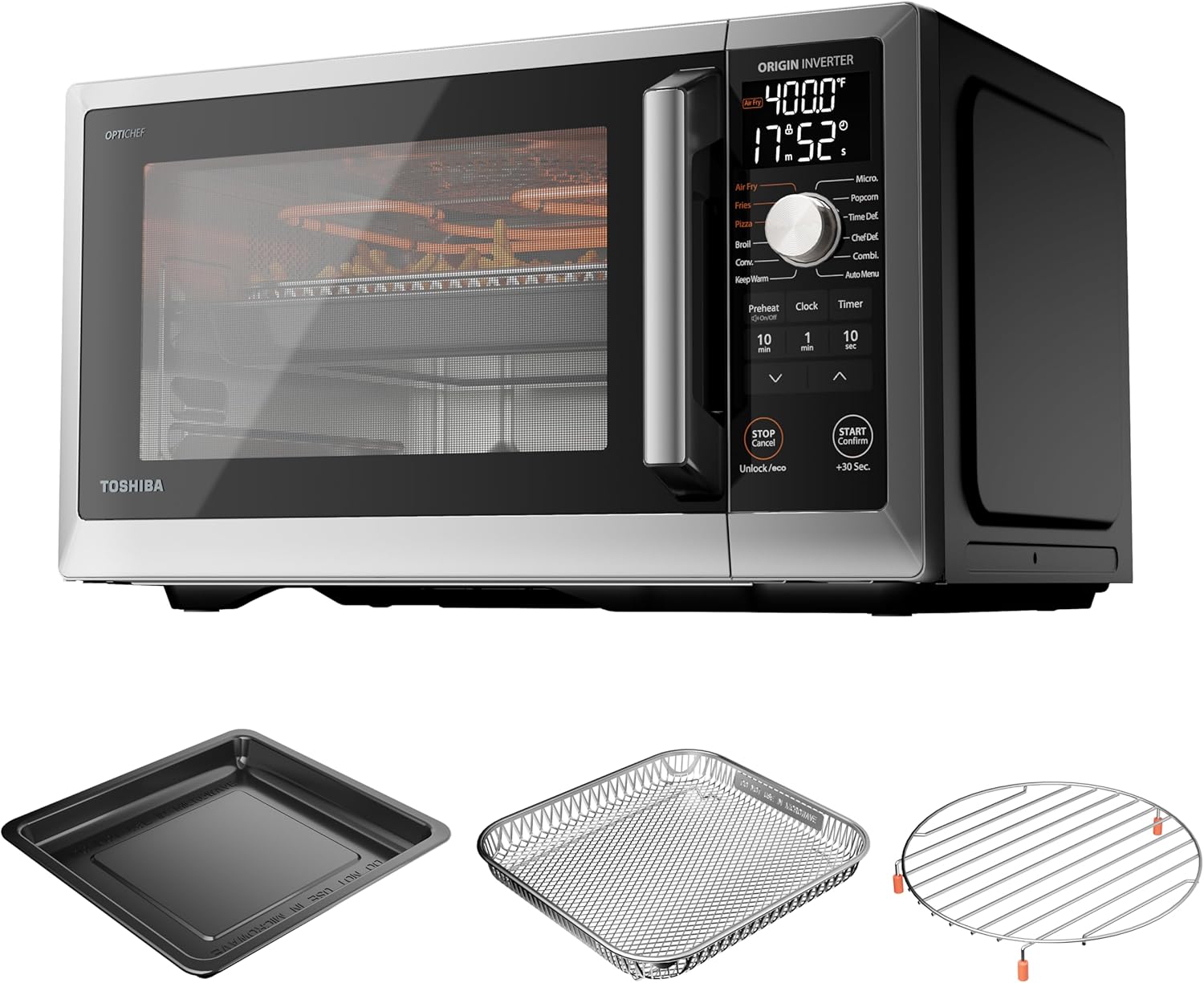 TOSHIBA Optichef Pro Air-Fryer + Microwave Combo Countertop