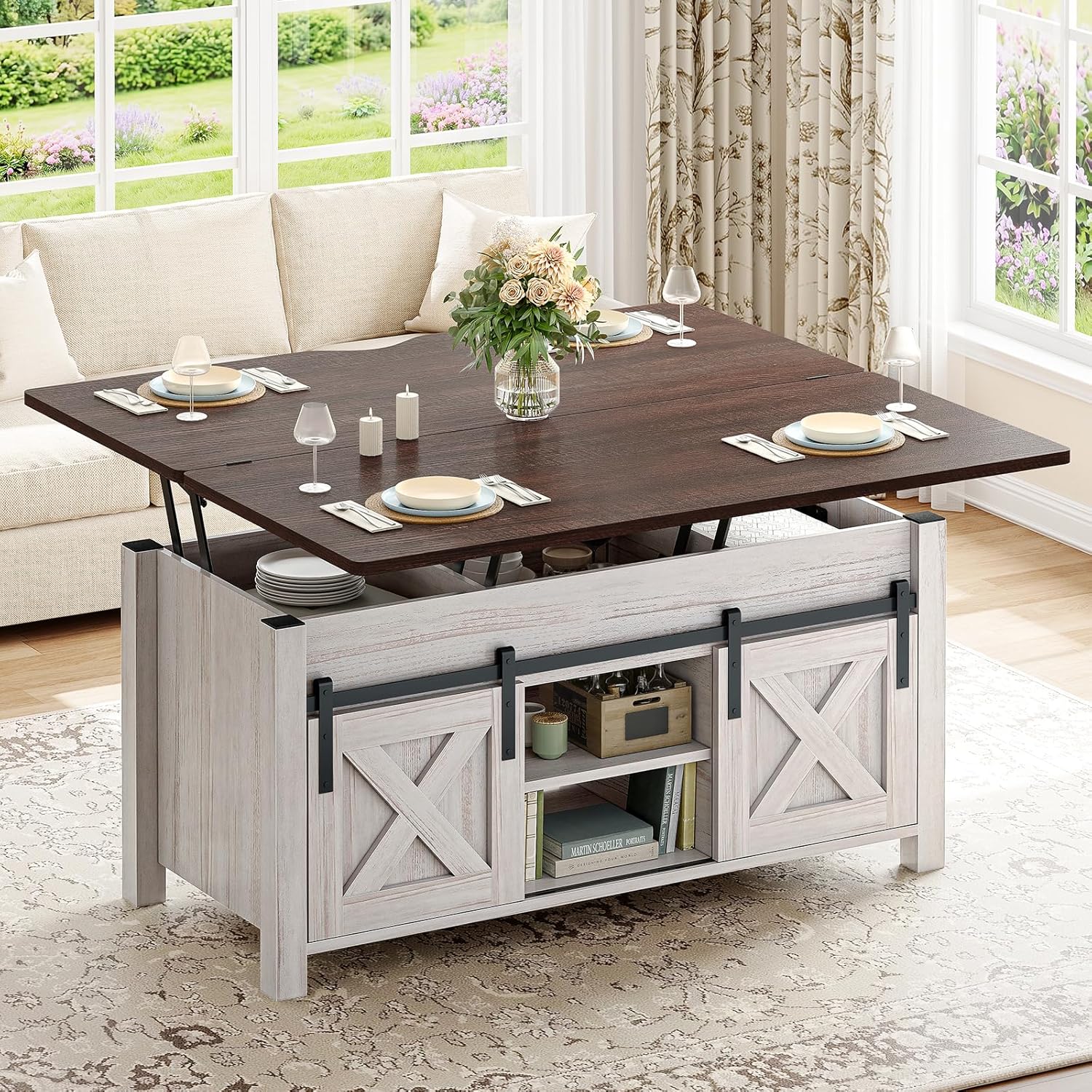 SEDETA Lift Top Coffee Table, 4 in 1
